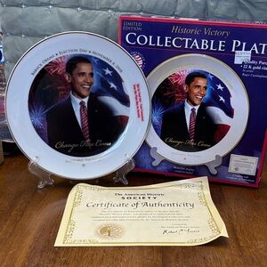 Barack Obama Commemorative Collector Plate  “Change has come”